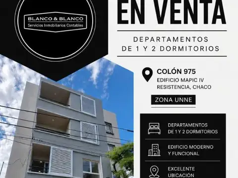 Edificio Mapic IV. Colon 975. Departamento 1 y 2 dormitorios