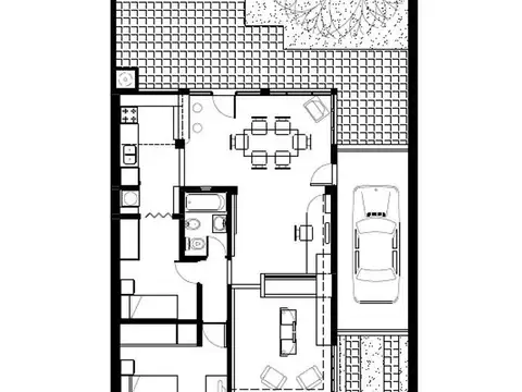 Casa 2 ambientes con 1 baño