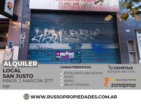 Alquiler local 200m² San Justo