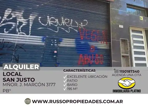 Alquiler local 200m² San Justo