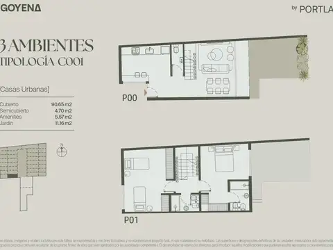 Departamento 3 ambientes con 1 baño