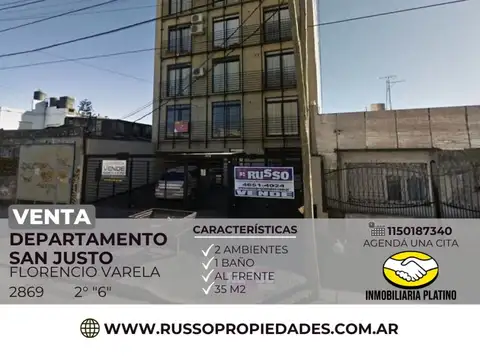 Venta Departamento 2 Ambientes San Justo