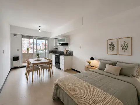 Venta monoambiente con balcón al contrafrente y amenities. Rosario, Lourdes
