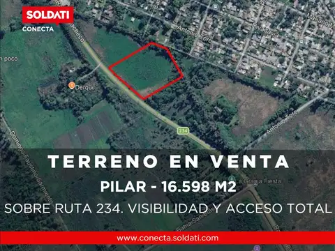 Macrolote de 16.598 m2 sobre Ruta 234 en Presidente Derqui - Venta