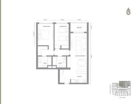 Departamento en Venta de 3 ambientes