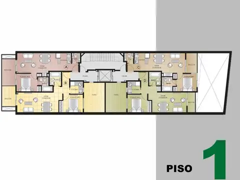 Departamento 2 ambientes con 1 baño