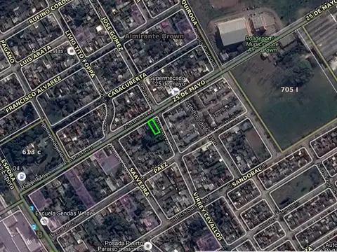Terreno en Venta 11,75  mts Frente