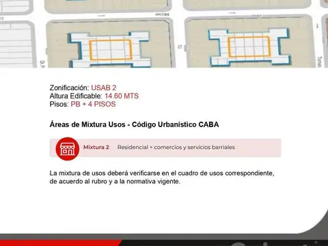 Terreno en Venta en Villa Urquiza, USD 310.000