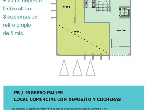 Departamento 3 ambientes con 2 baños
