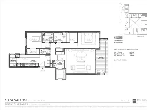 La Pampa 600, Piso 6