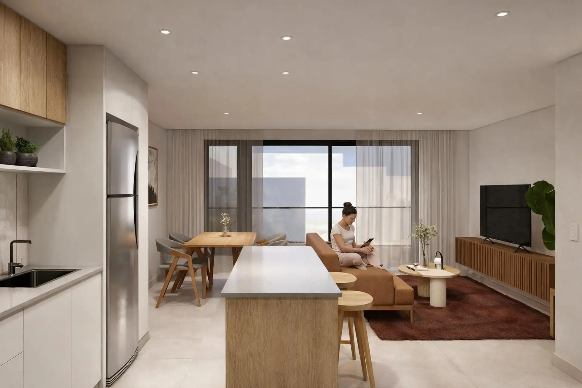Depto 2 amb, 53m² con balcón — Chauvin