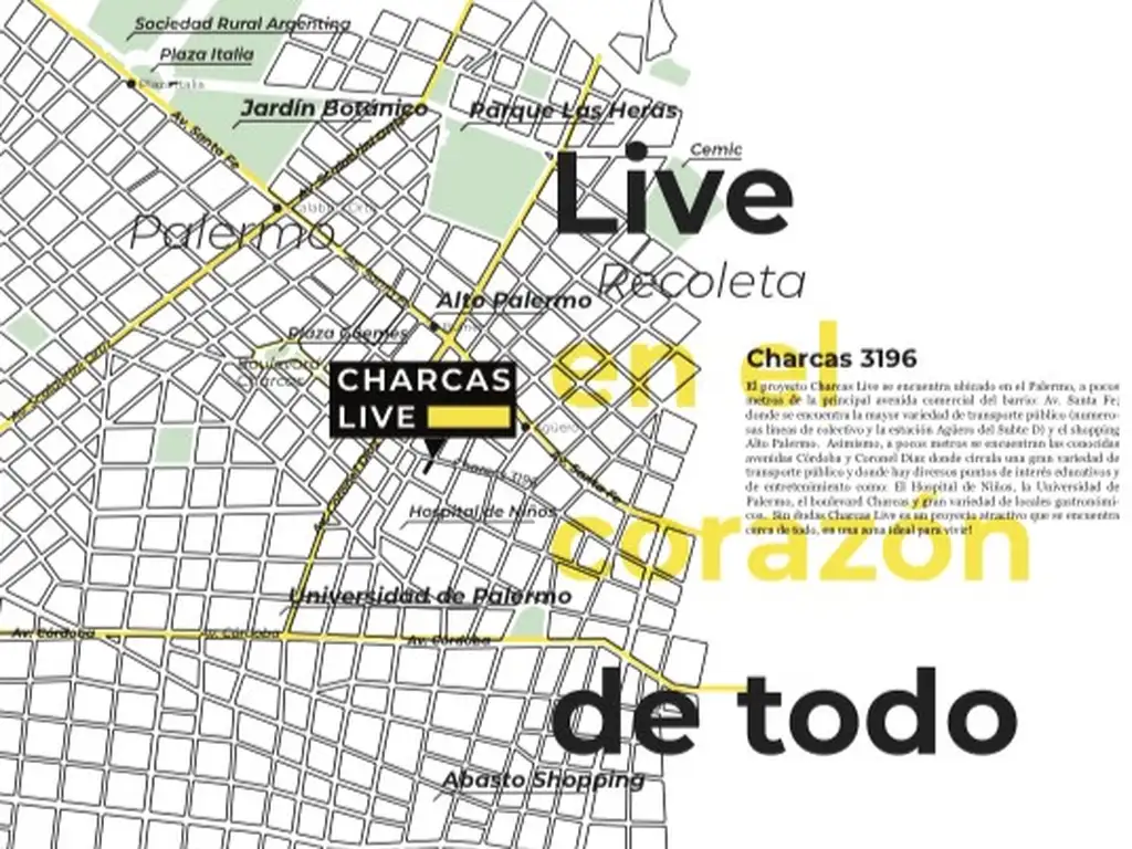 Charcas Live  de 1 Dormitorios