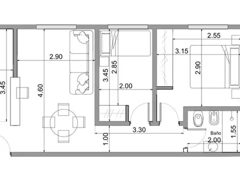 Departamento en Venta de 3 ambientes