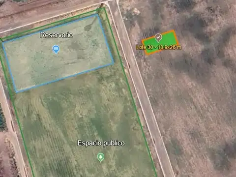 Terreno en Venta 10,90  mts Frente