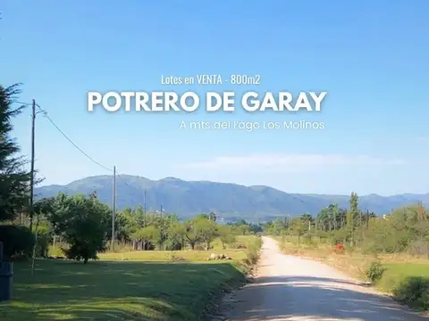 Lotes De 800m²  - Potrero De Garay, A Metros Del Lago