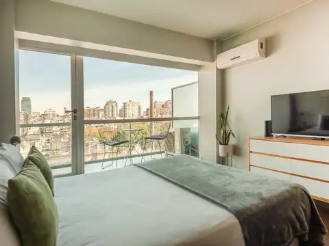 Monoambiente c balcón seguridad amenities piso 12