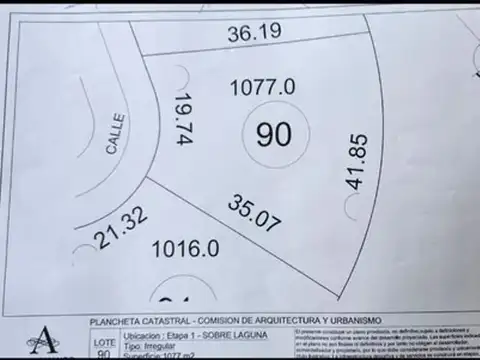 Terreno en Venta 41  mts Fondo