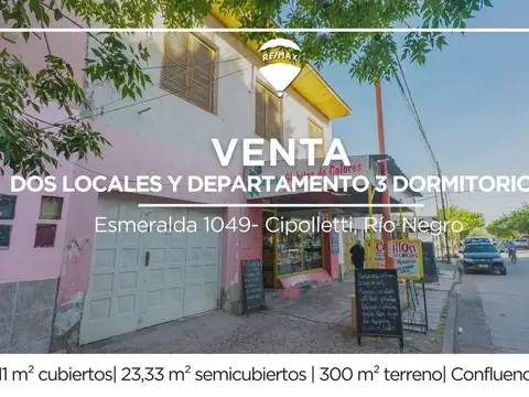 LOCALES COMERCIALES + DEPARTAMENTO EN VENTA