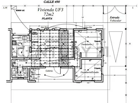 Casa 3 ambientes con 1 baño