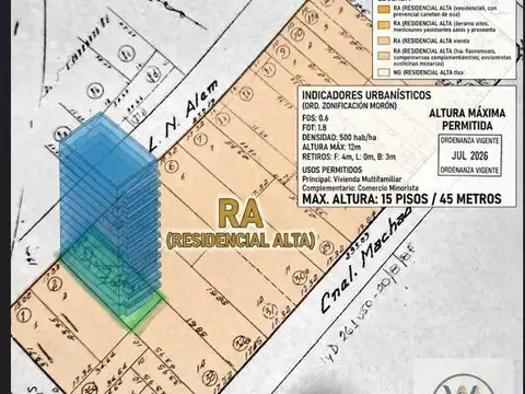 TERRENO EN INMEJORABLE UBICACION IDEAL PARA DESARROLLADORES E INVERSORES