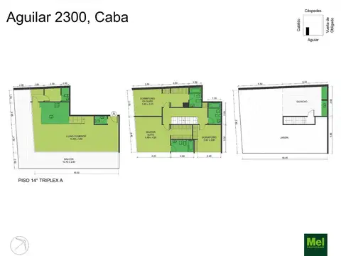 Aguilar 2300, Piso 14