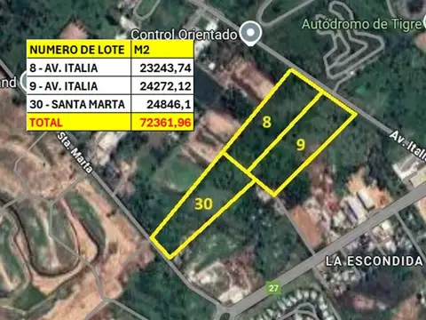 Terreno en Av. Italia, Dique Lujan