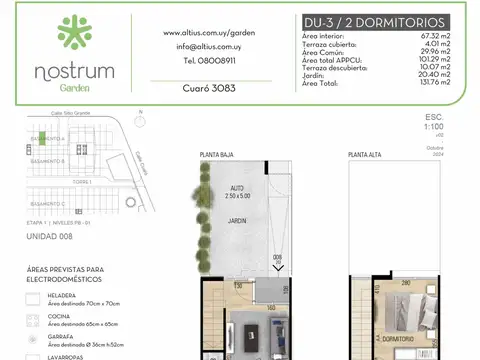 VENTA DUPLEX 2 DORMITORIOS NOSTRUM GARDEN PRADO 