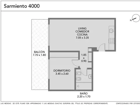 Departamento en Venta de 2 ambientes