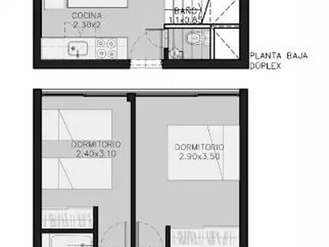 Venta casa 2 plantas con 2 dormitorios y terraza exclusiva en Fisherton