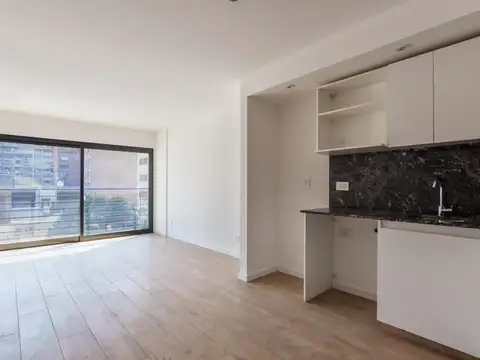 monoambiente en alquiler, estrenar, barrio abasto, parrillero, solarium.