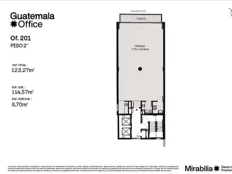Oficina en Alquiler con 14 cocheras