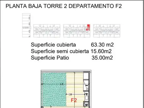 Departamento en Venta con 1 cocheras