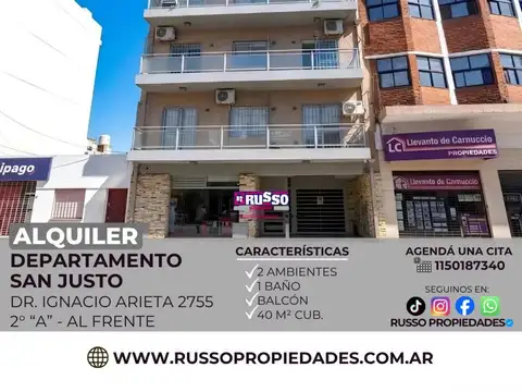 Alquiler de Departamento 2 Ambientes en San Justo