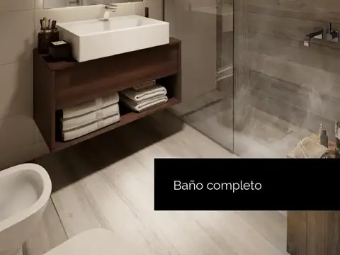 Departamento 2 ambientes con 2 baños