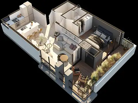 Departamento en Venta de 1 dormitorio