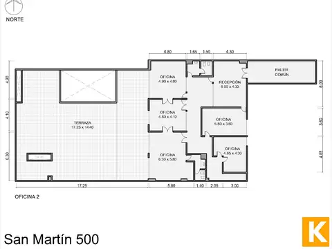 Oficina en Venta en San Nicolás, USD 610.000