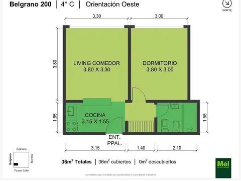 Avenida Belgrano 200, Piso 4
