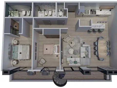 Departamento en Venta de 3 ambientes