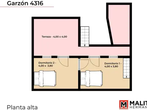 Depto Tipo Casa en Venta de 3 ambientes
