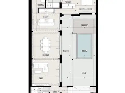 Casa 4 ambientes con 3 baños