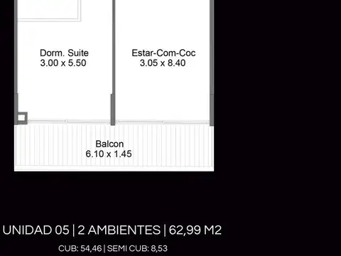 Departamento en Venta de 1 dormitorio