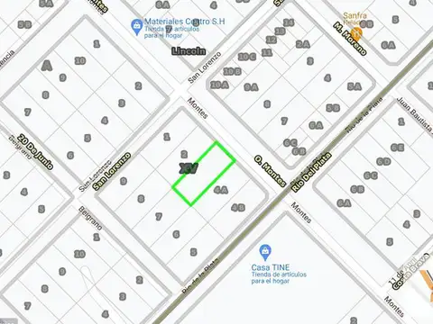 Terreno en Venta 20  mts Frente