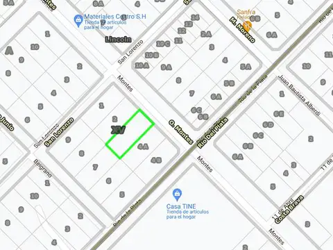 Terreno en Venta 20  mts Frente