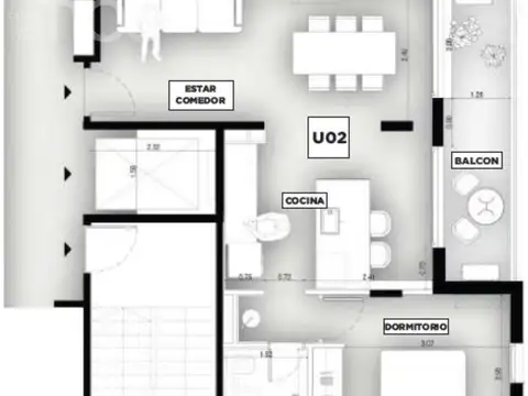 Departamento en Venta de 1 dormitorio