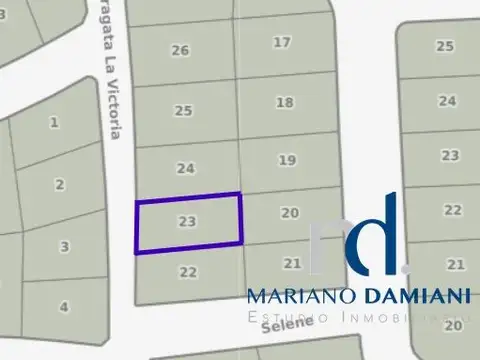 Terreno en Venta 20,59  mts Frente