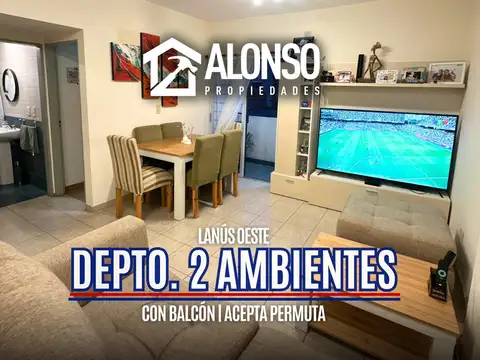 Departamento 2 Ambientes con Balcón en Venta en Lanús
