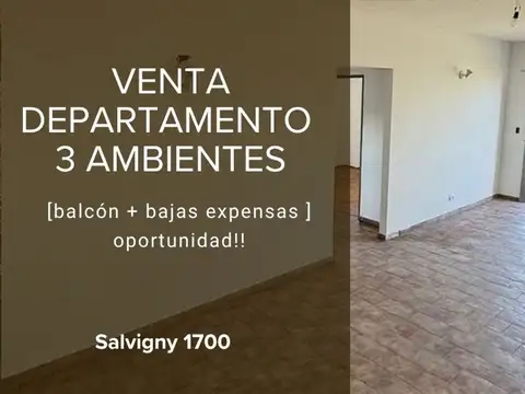 VENTA DEPARTAMENTO 3 AMBIENTES OPORTUNIDAD