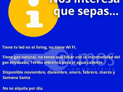 Departamento en Alquiler Temporal de 2 ambientes