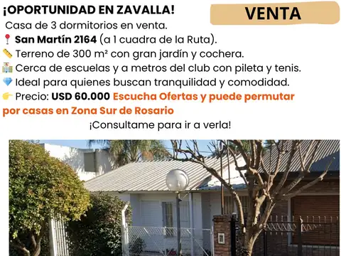 Casa 5 ambientes con 1 baño