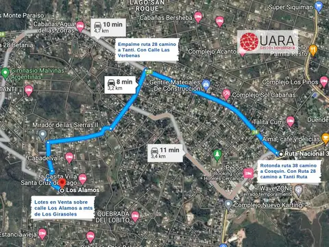 Terreno en Venta en Villa Santa Cruz del Lago, USD 28.000